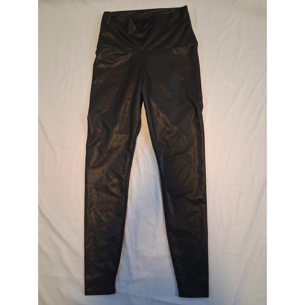 Leggings Depot Womens Faux Leather High Waisted Leggings Black FXLD-BLACK Small